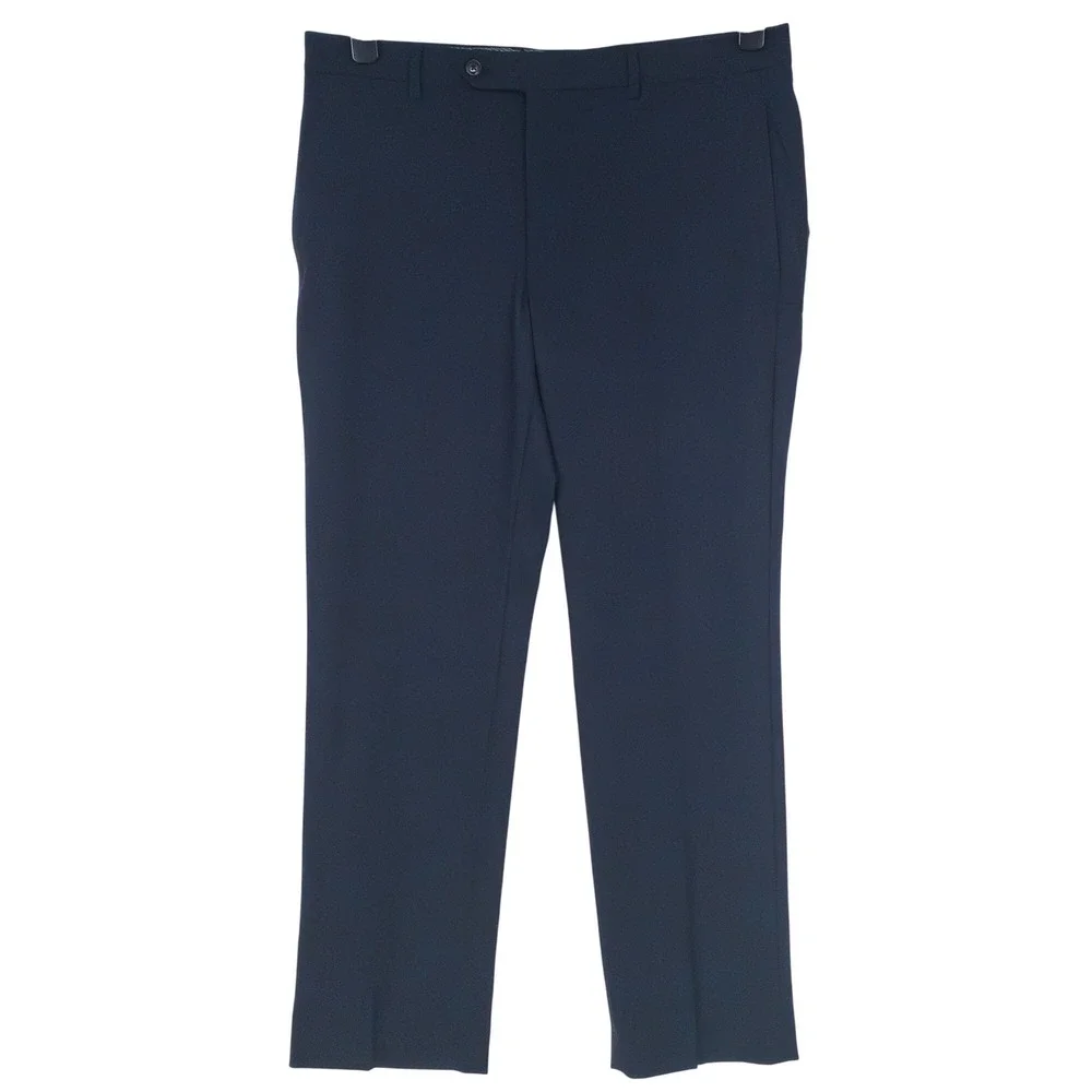 Michael Kors Newbury Pants Mens 34x30 Navy Stretch Dress Slacks Recycled Poly